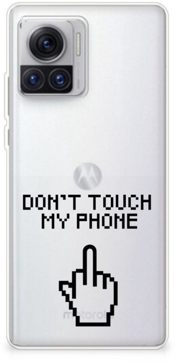 Motorola Moto X30 Pro Silicone-hoesje Finger Don't Touch My Phone