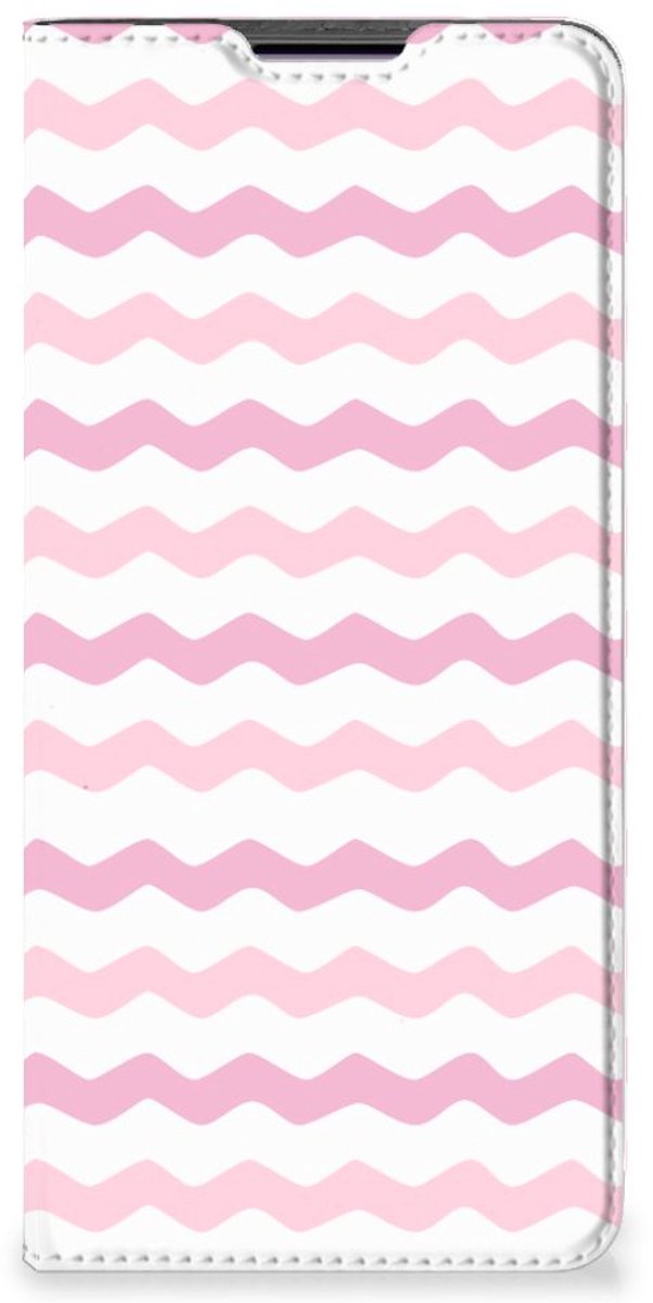 Motorola Edge 30 Pro Hoesje met Magneet Waves Roze