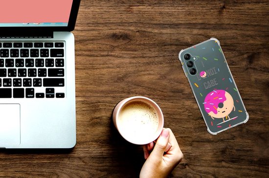 Coque pour téléphone portable Samsung Galaxy A14 5G Coque antichoc avec bordure transparente Donut