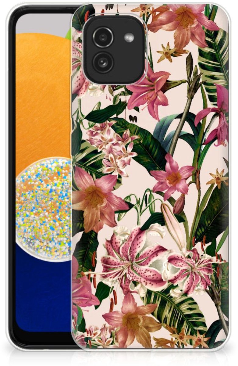 Samsung Galaxy A03 TPU Case Flowers