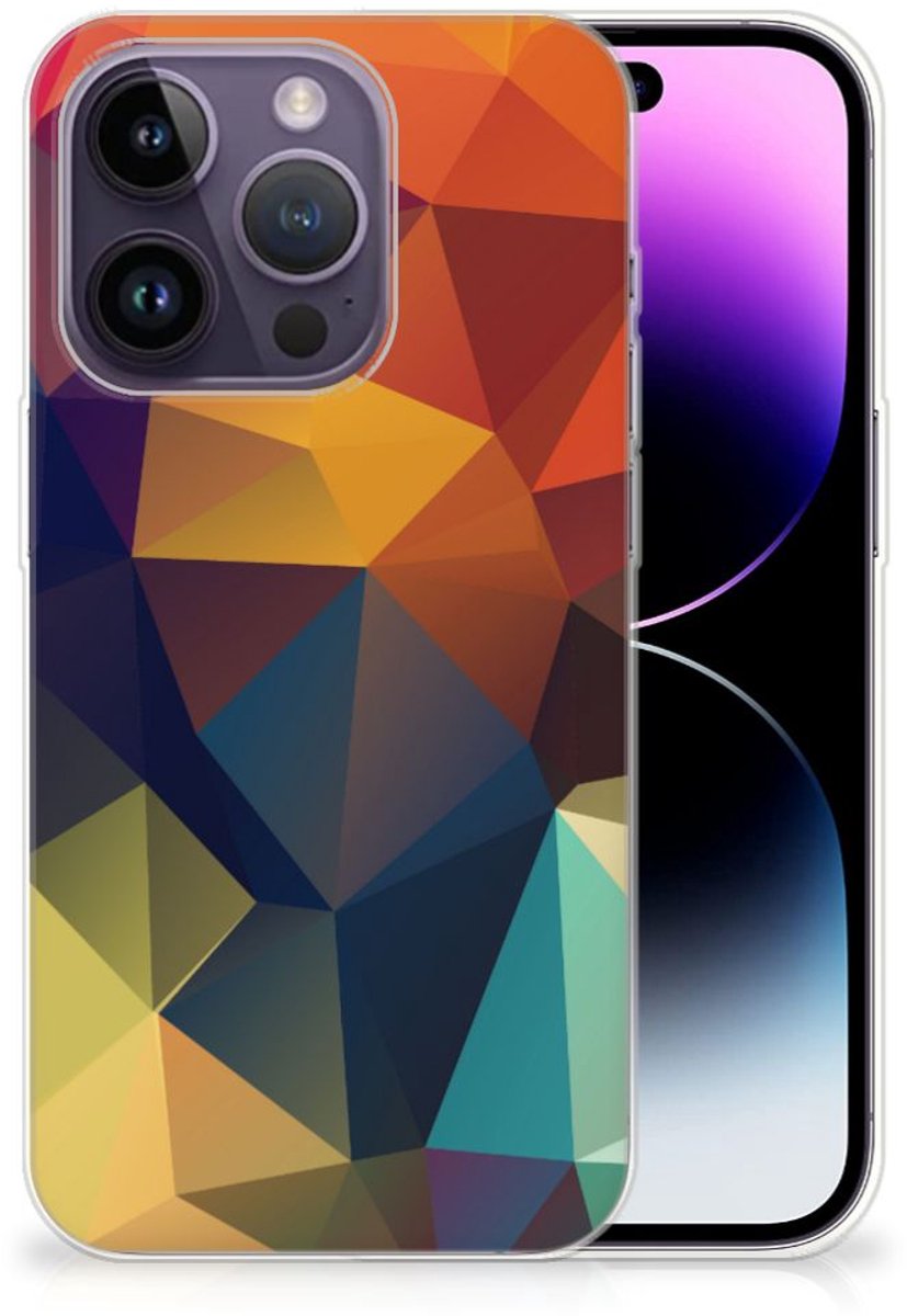 Apple iPhone 14 Pro TPU Hoesje Polygon Color