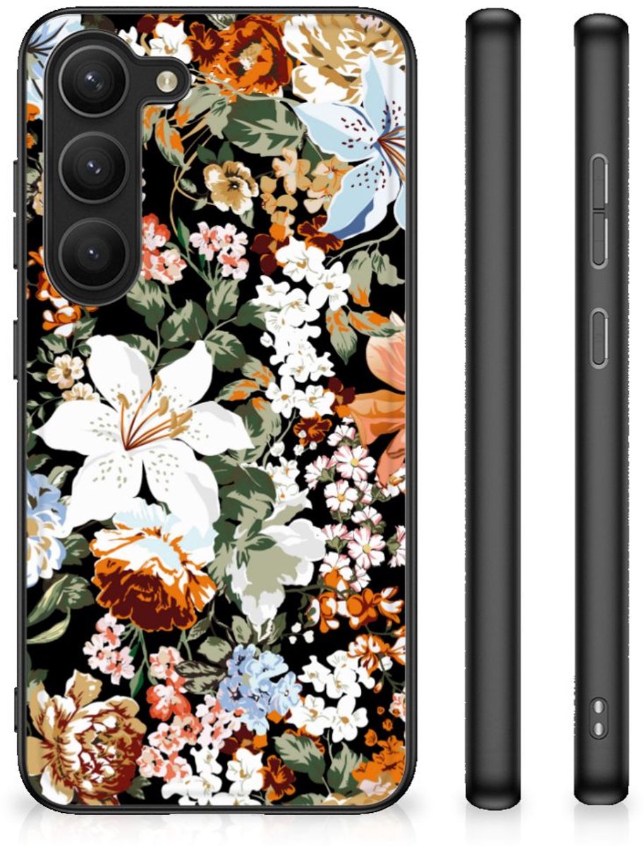 Bloemen Hoesje voor Samsung Galaxy S23 Dark Flowers