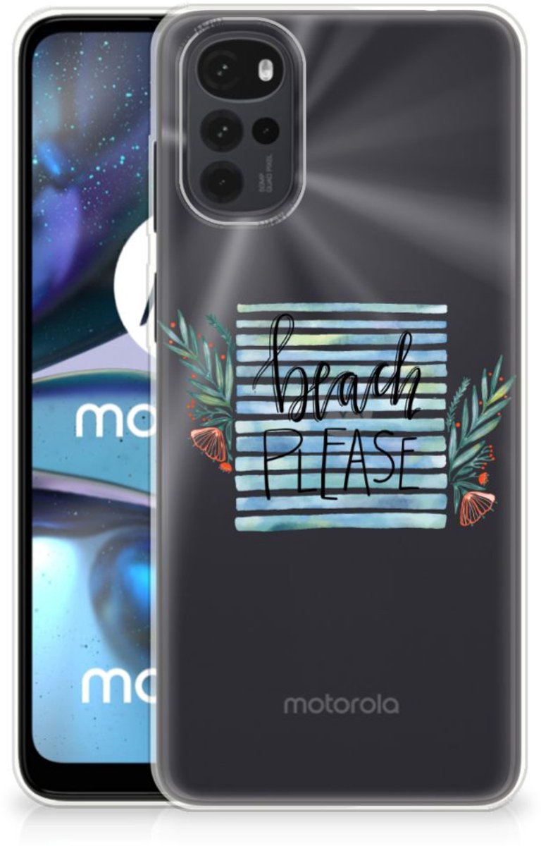 Motorola Moto G22 Telefoonhoesje met Naam Boho Beach