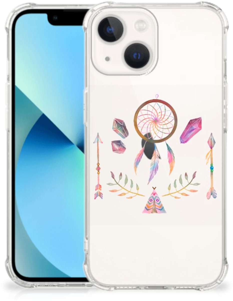 iPhone 13 mini Stevig Bumper Hoesje Boho Dreamcatcher