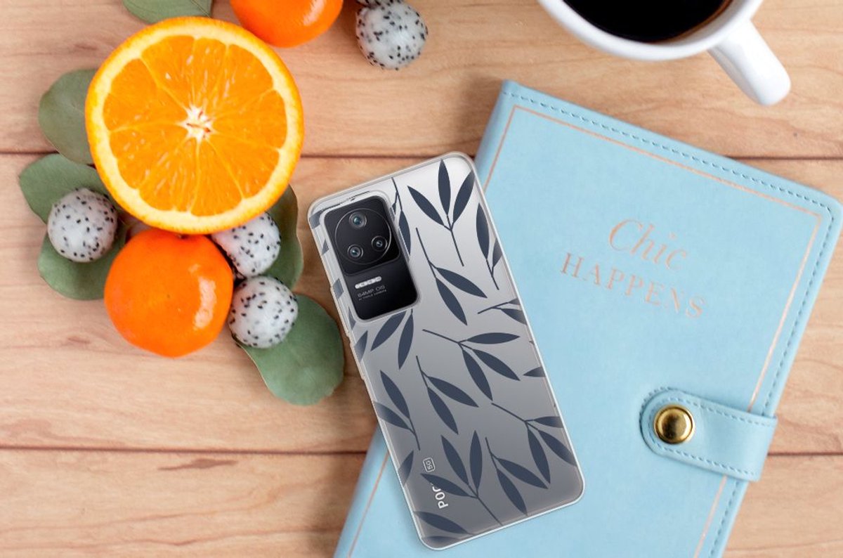Xiaomi Poco F4 TPU Case Leaves Blue