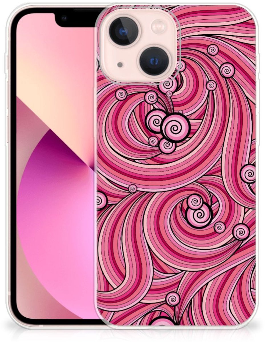iPhone 13 mini Hoesje maken Swirl Pink