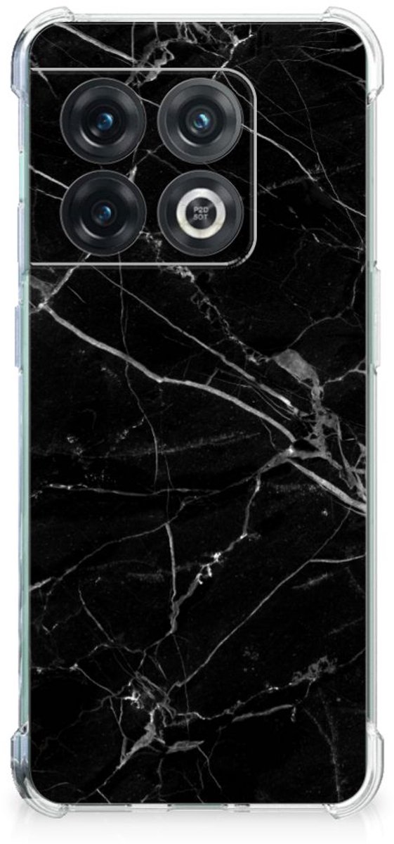 OnePlus 10 Pro Anti-Shock Hoesje Marmer Zwart - Origineel Cadeau Vader