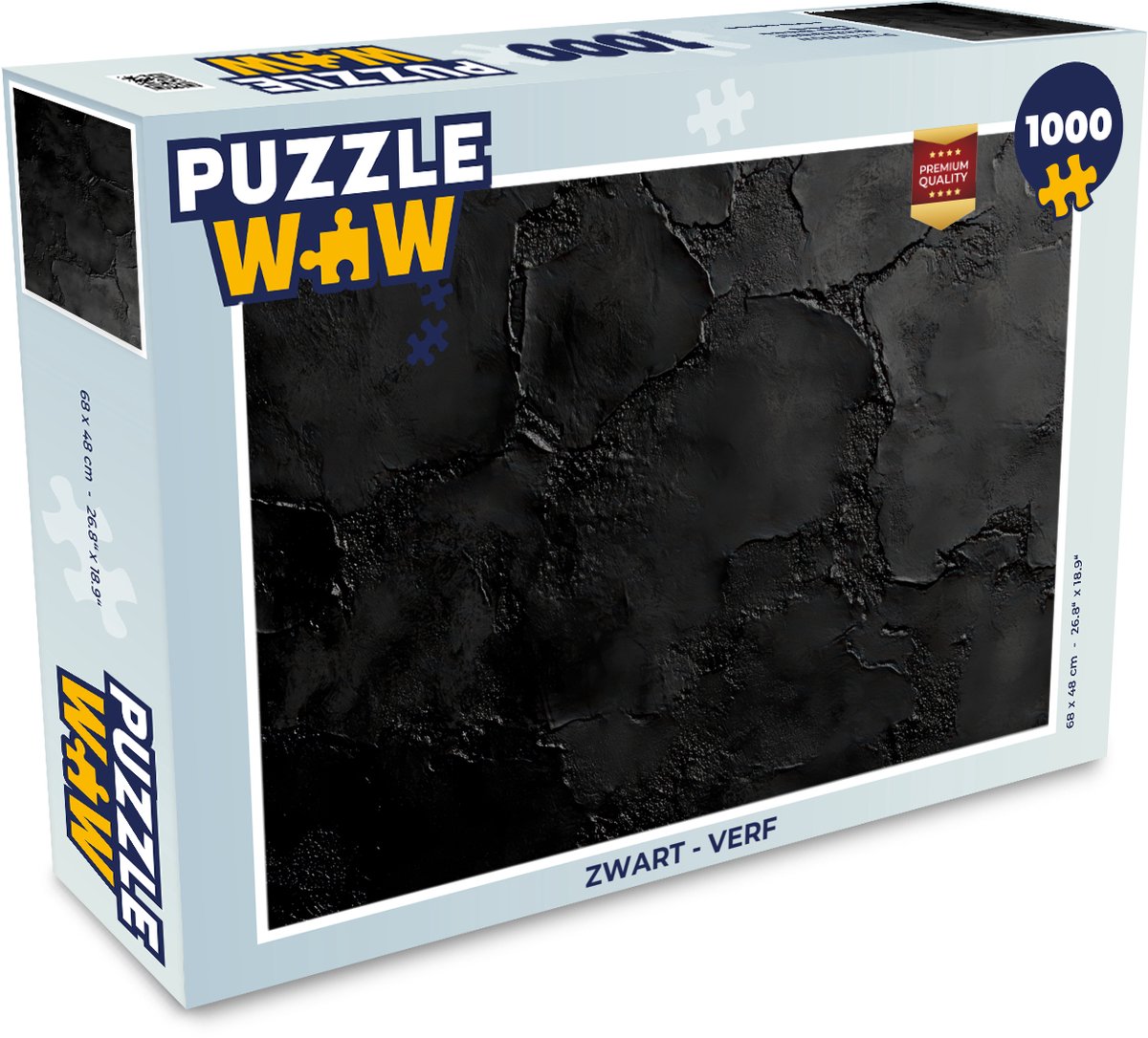 Puzzel Zwart - Verf - Legpuzzel - Puzzel 1000 stukjes volwassenen
