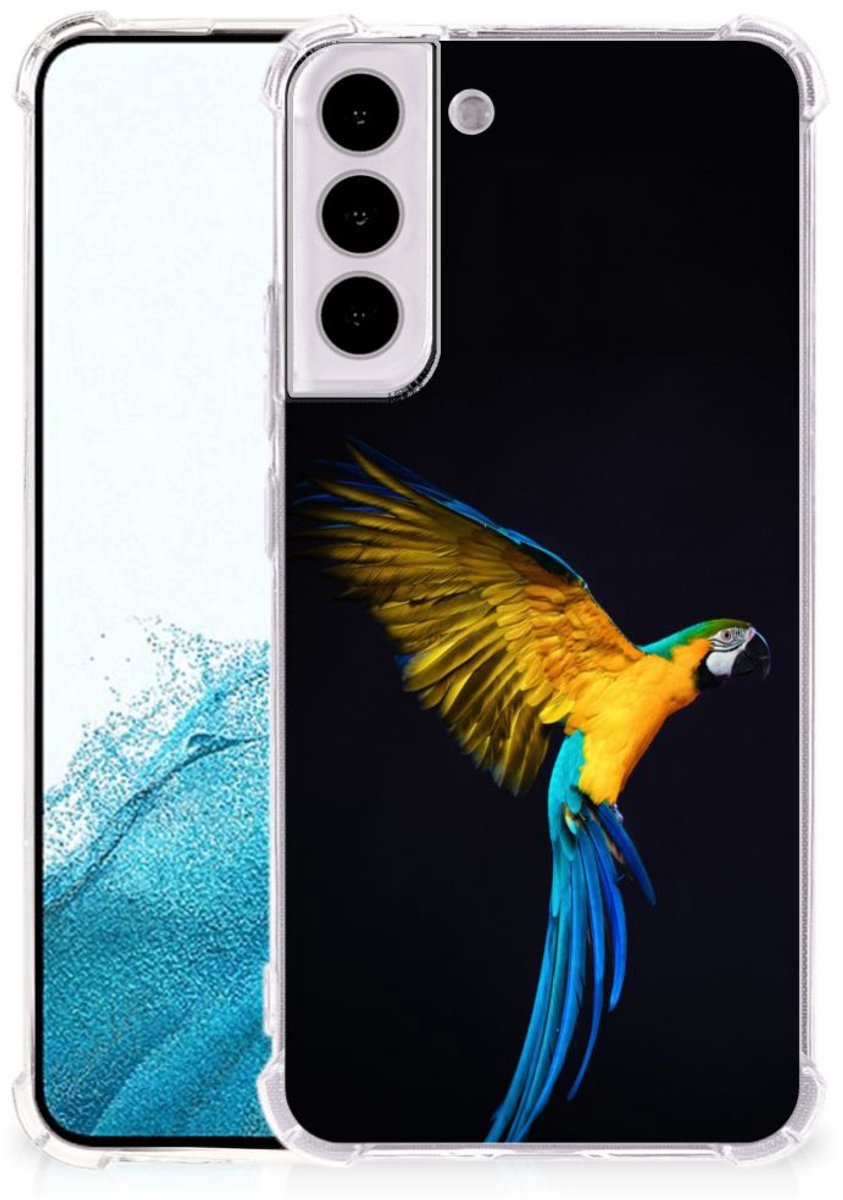 TPU Case Anti-Shock voor Samsung Galaxy S22 Plus Case Anti-shock Papegaai