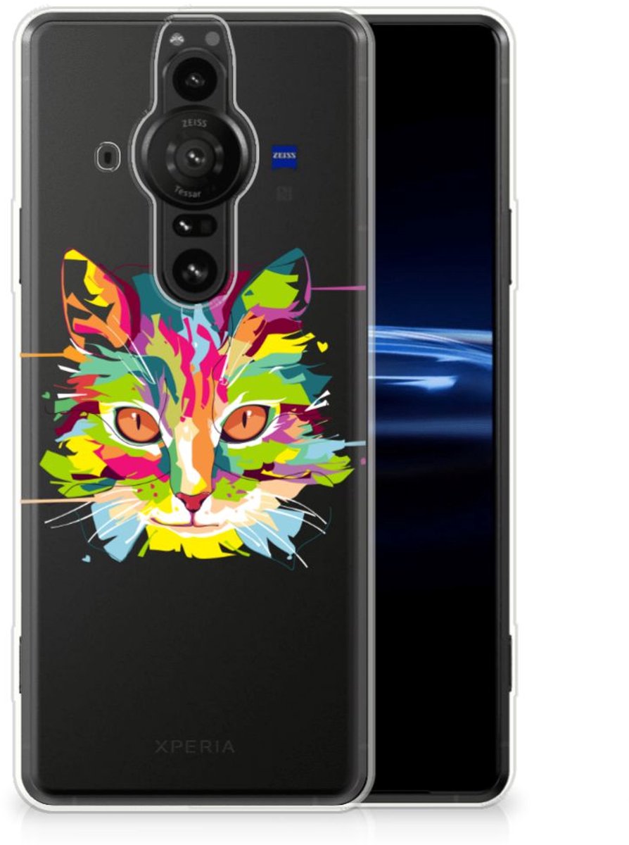 Sony Xperia Pro-I Telefoonhoesje met Naam Cat Color