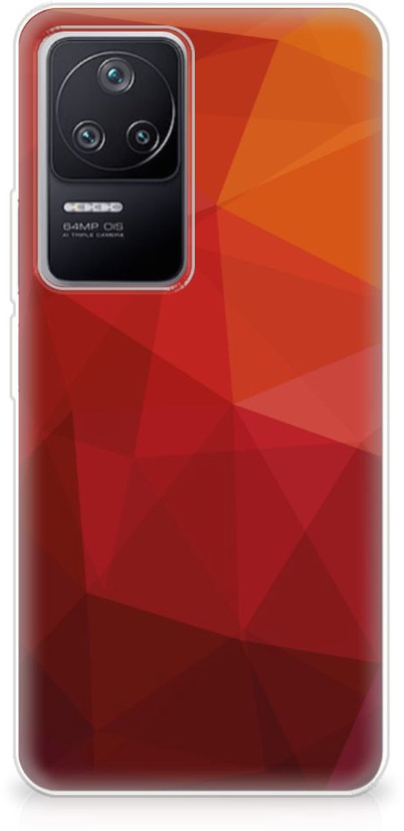 TPU Hoesje voor Xiaomi Poco F4 Polygon Red
