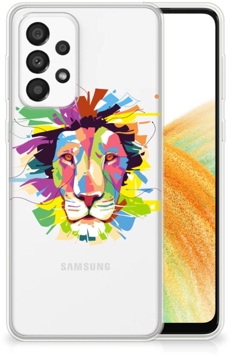 Samsung Galaxy A33 5G Telefoonhoesje met Naam Lion Color