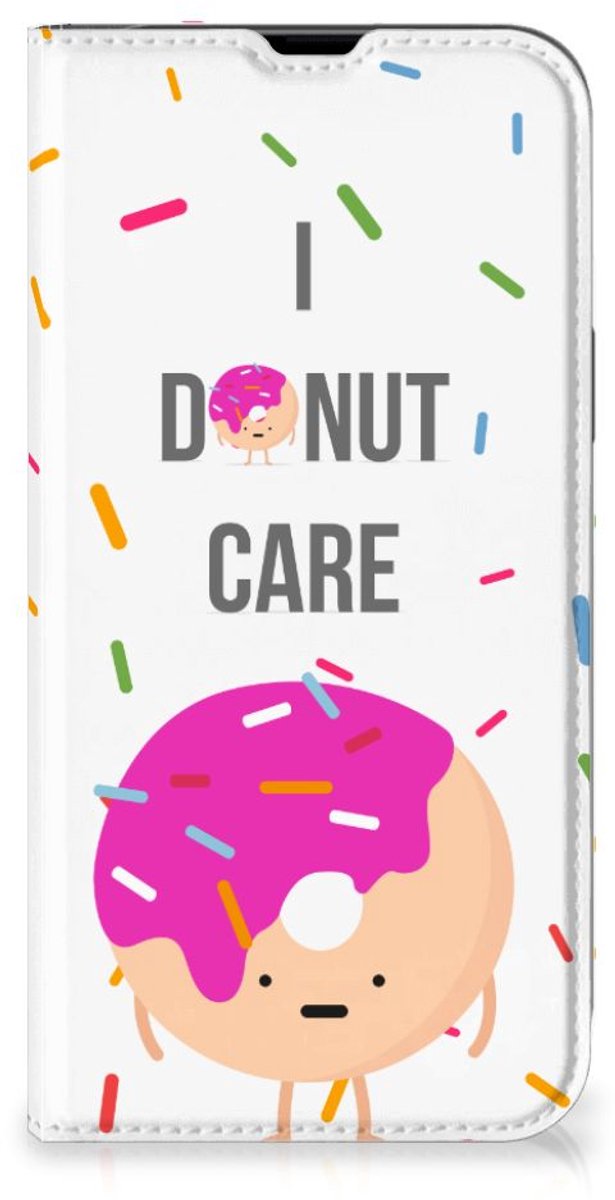 Standcase Hoesje voor iPhone 13 Pro Max Flip Style Cover Donut Roze