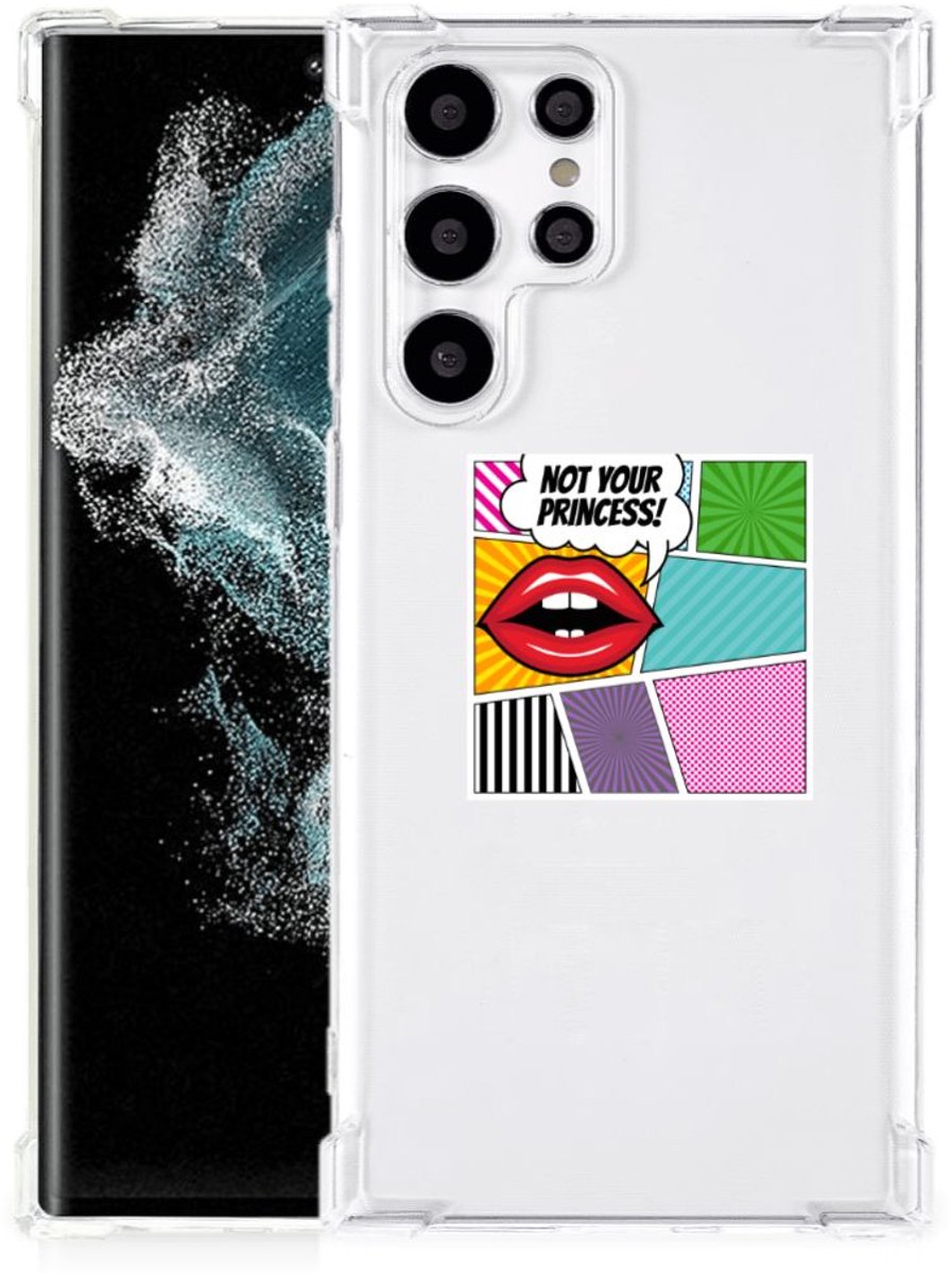 Samsung Galaxy S22 Ultra Anti Shock Bumper Case Popart Princess