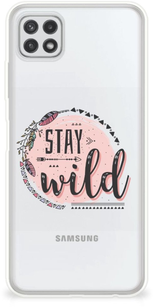 Samsung Galaxy A22 5G Telefoonhoesje met Naam Boho Stay Wild
