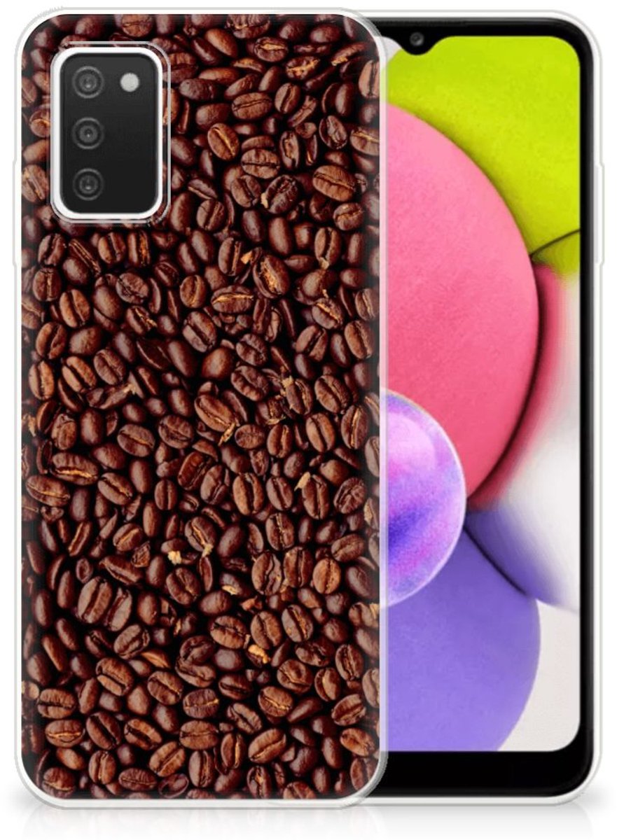 Samsung Galaxy A03S Siliconen Case Koffiebonen