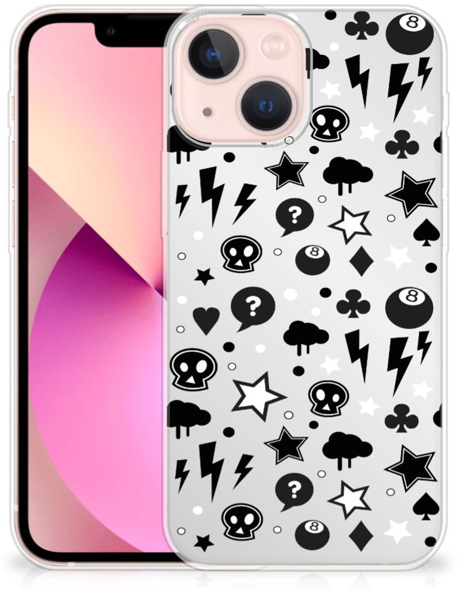 TPU Hoesje voor Silicone Back Case iPhone 13 mini Silver Punk