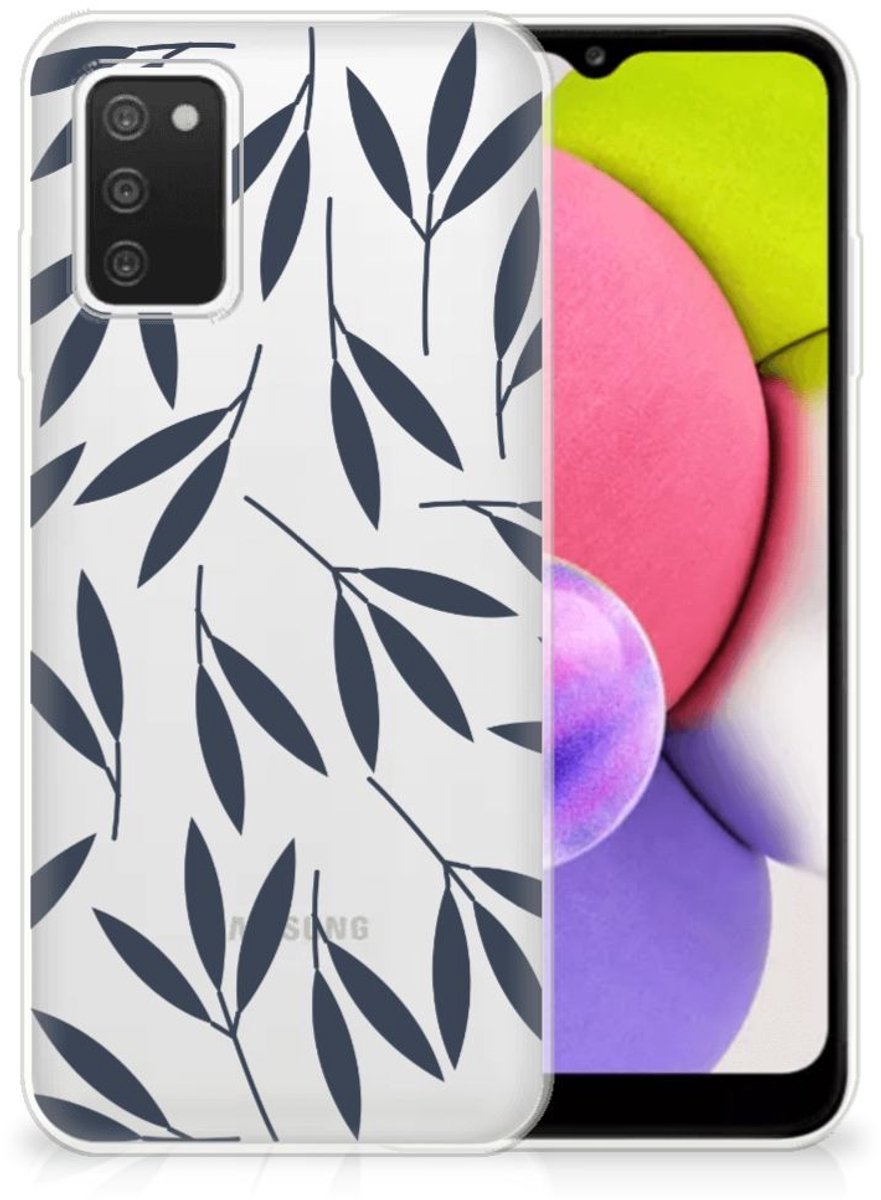 Samsung Galaxy A03S TPU Case Leaves Blue