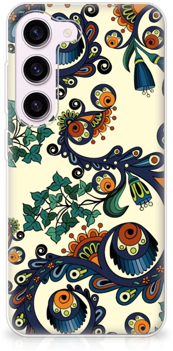 Siliconen Hoesje Samsung Galaxy S23 Barok Flower