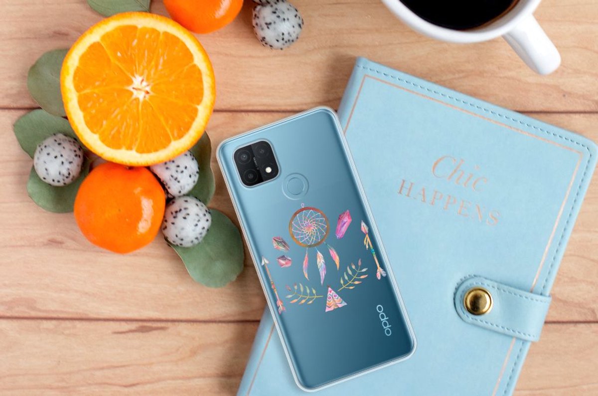 OPPO A15 Telefoonhoesje met Naam Boho Dreamcatcher