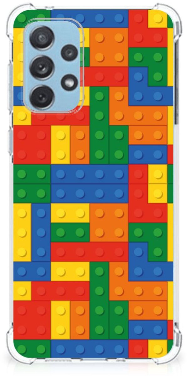 Samsung Galaxy A73 Doorzichtige Silicone Hoesje Blokken