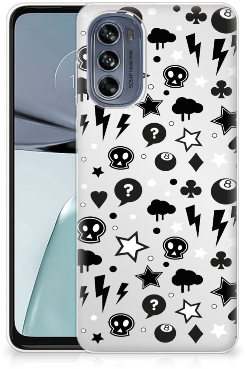 TPU Hoesje voor Silicone Back Case Motorola Moto G62 5G Silver Punk