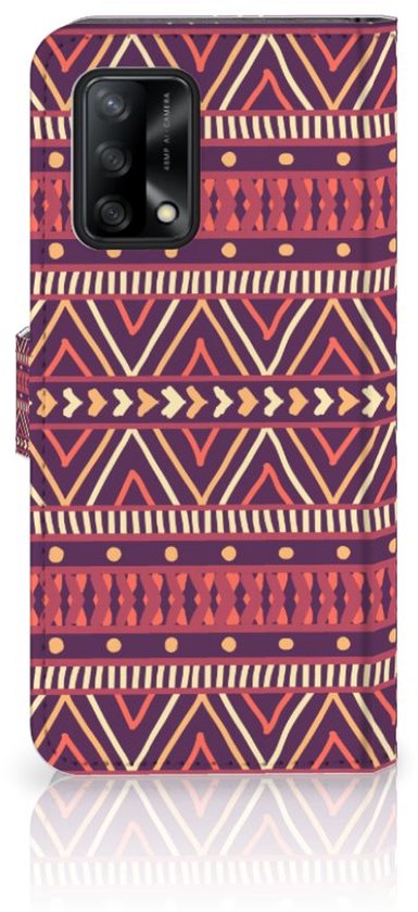 Étui pour téléphone portable OPPO A74 4G Bookcase Aztec Violet