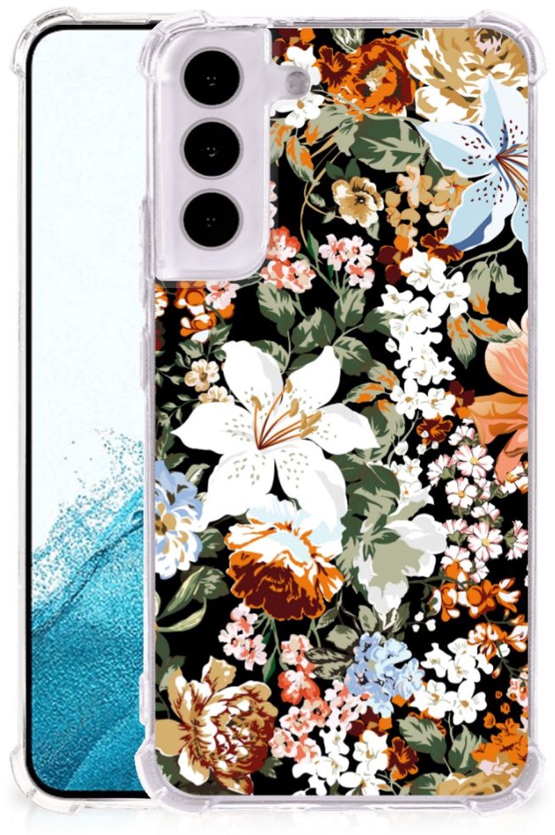 Case voor Samsung Galaxy S22 Dark Flowers