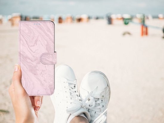 Etui pour téléphone portable OPPO A74 4G Etui à rabat Marbré Pink