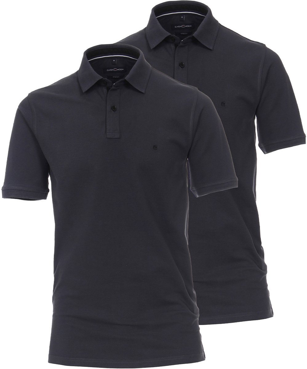 CASAMODA Heren poloshirt 2 pack Basic