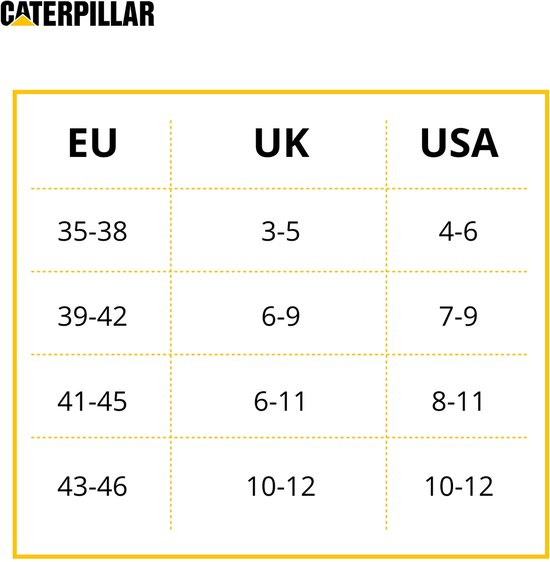 Maattabel sokken met EU, UK en USA maten.