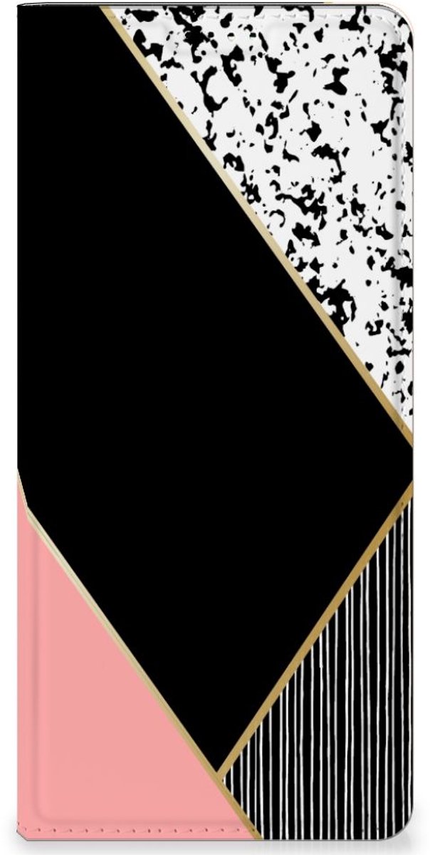 OPPO X6 Pro Stand Case Zwart Roze Vormen