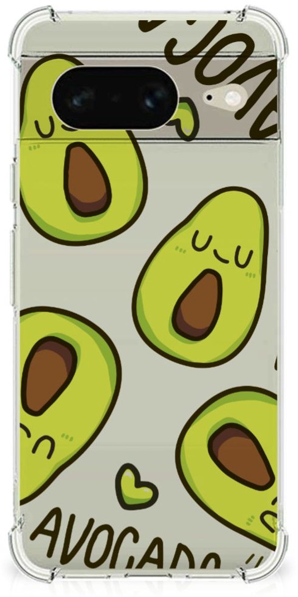 Google Pixel 8 Stevig Bumper Hoesje Avocado Singing