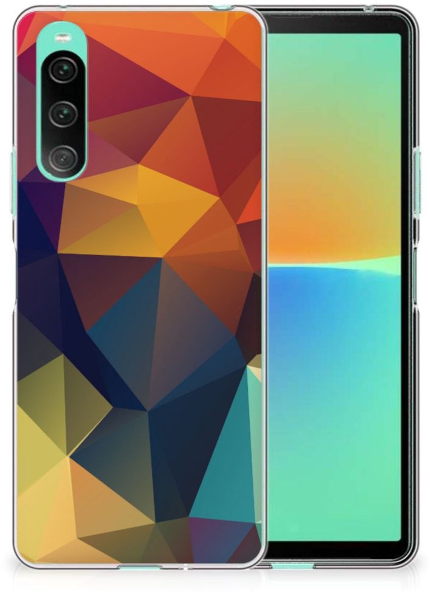 Sony Xperia 10 V TPU Hoesje Polygon Color