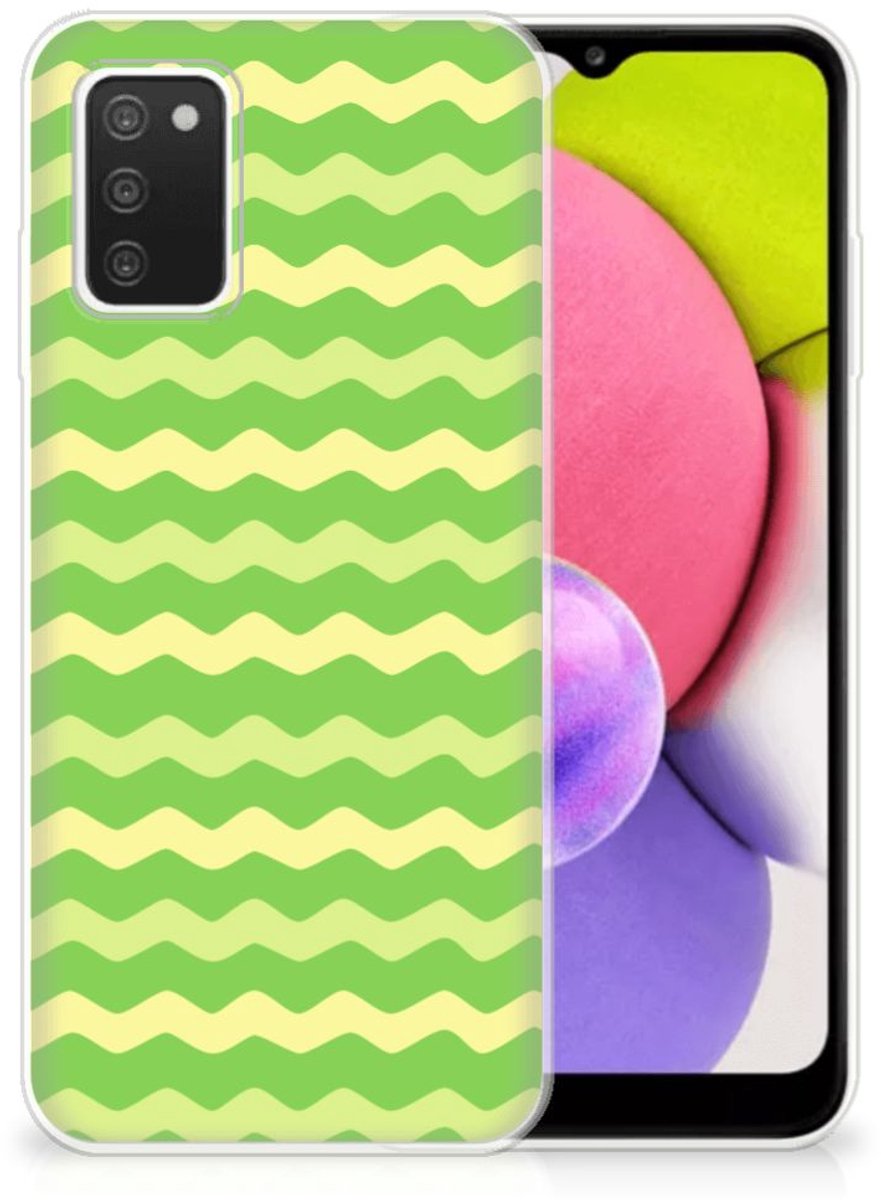 Samsung Galaxy A03S TPU bumper Waves Green