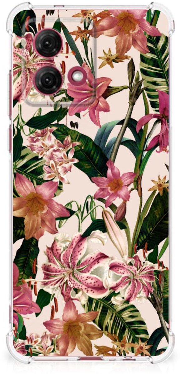 TPU Case Anti-Shock voor Motorola Moto G84 Case Flowers