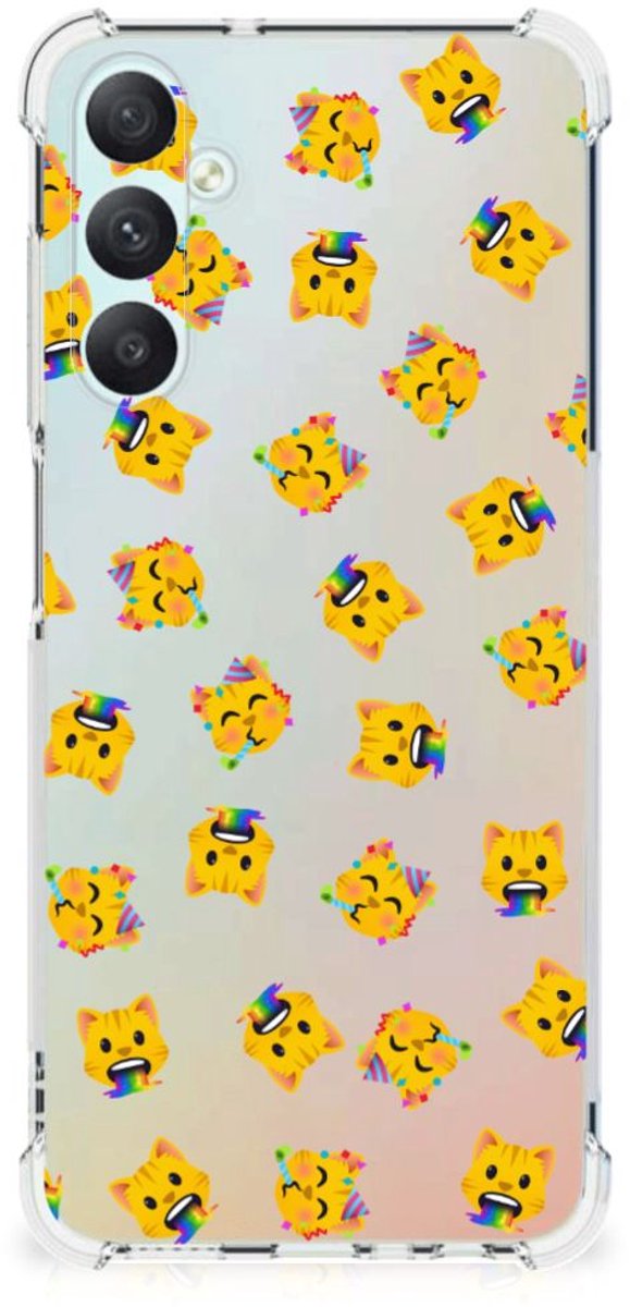 Doorzichtige Silicone Hoesje voor Samsung Galaxy A05s Katten Emojis