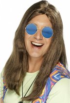 Deguisement Annee 60 Homme Années 60 Smiffys - Perruque, Moustache, Lunettes - Brun Déguisement Hippie