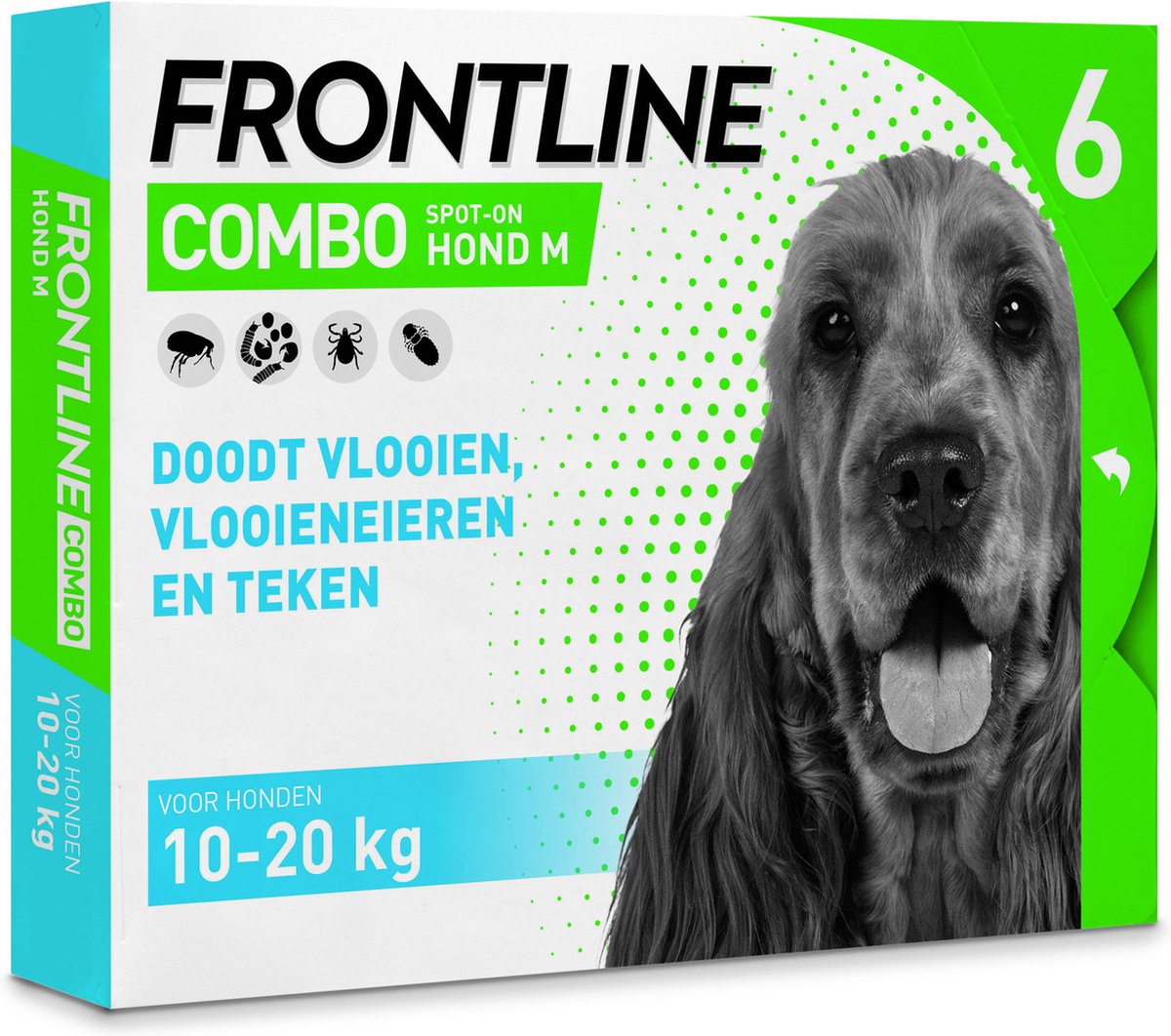 Frontline Combo - Anti vlooien- en tekenmiddel - M - 10-20kg - 6st