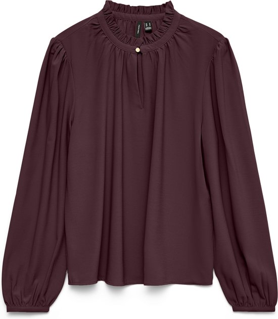 VERO MODA - VMANI LS FRILL TOP WVN GA - Dames - Blouses