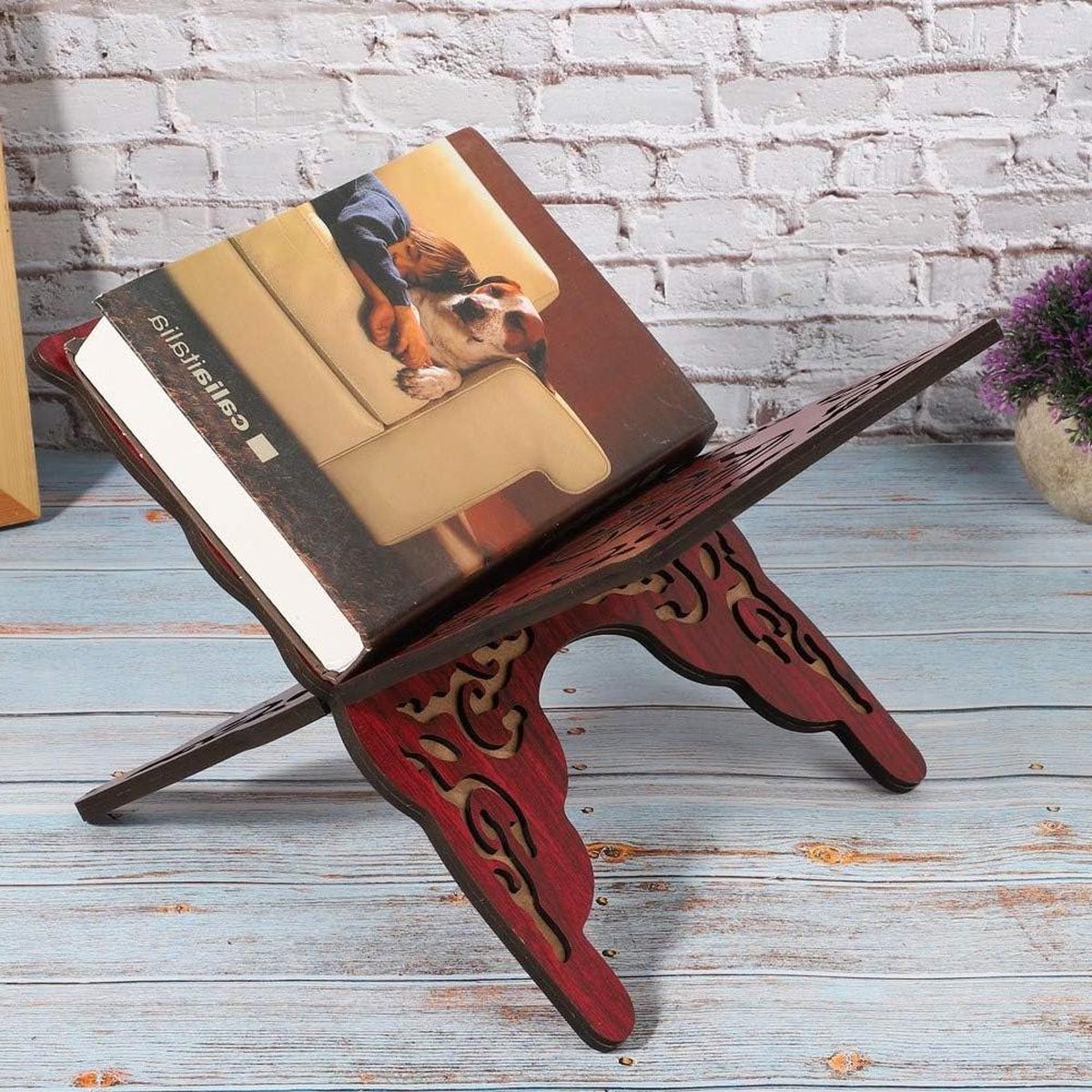 Prachtig gevormde koranhouderstandaard - stijlvolle en mooie boekhouder - handig boek cadeau - schilderij boek voor thuis - muziek bladmuziek woondecoratie .
