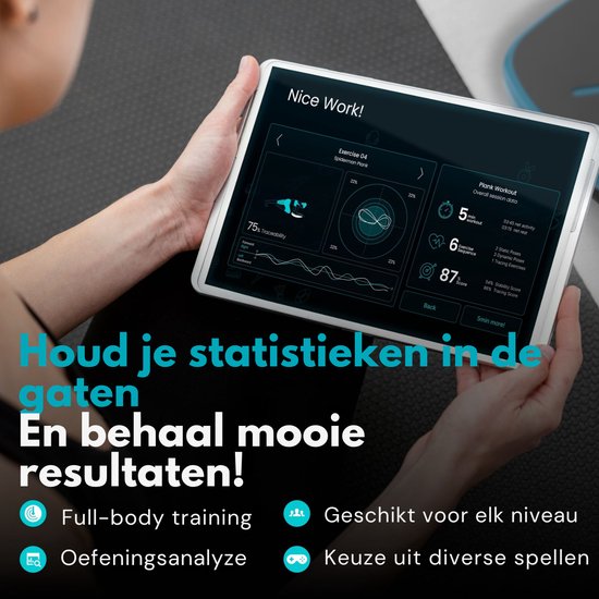 GoBalance Sport - Balance Board - Elektrisch Balansbord - Balanstrainer voor Evenwichtstraining - Wiebelkussen Inclusief Spellen - Balanskussen - Inclusief App — afbeelding 2