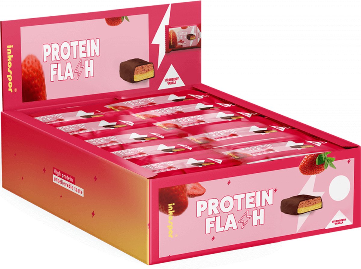Inkospor Protein Flash (30x65g) Strawberry Vanilla - Repen - Eiwit Repen