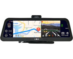 Dashcam voor Auto - 10" 4G Android 8.1 Dashcam - GPS Navigatie, Dual 1080P Camera - ADAS Rijhulp - Parkeermodus - Achteruitrijcamera - WiFi - Bluetooth - G-Sensor - Loop Recording - Zwart