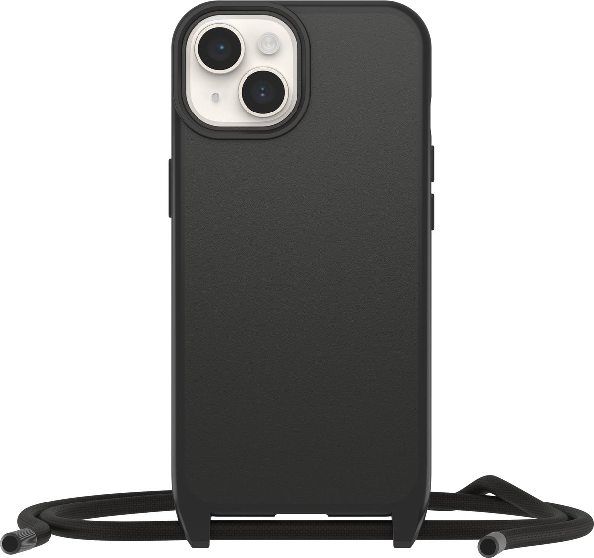 OtterBox React Necklace MagSafe iPhone 14 Hoesje met Koord Zwart
