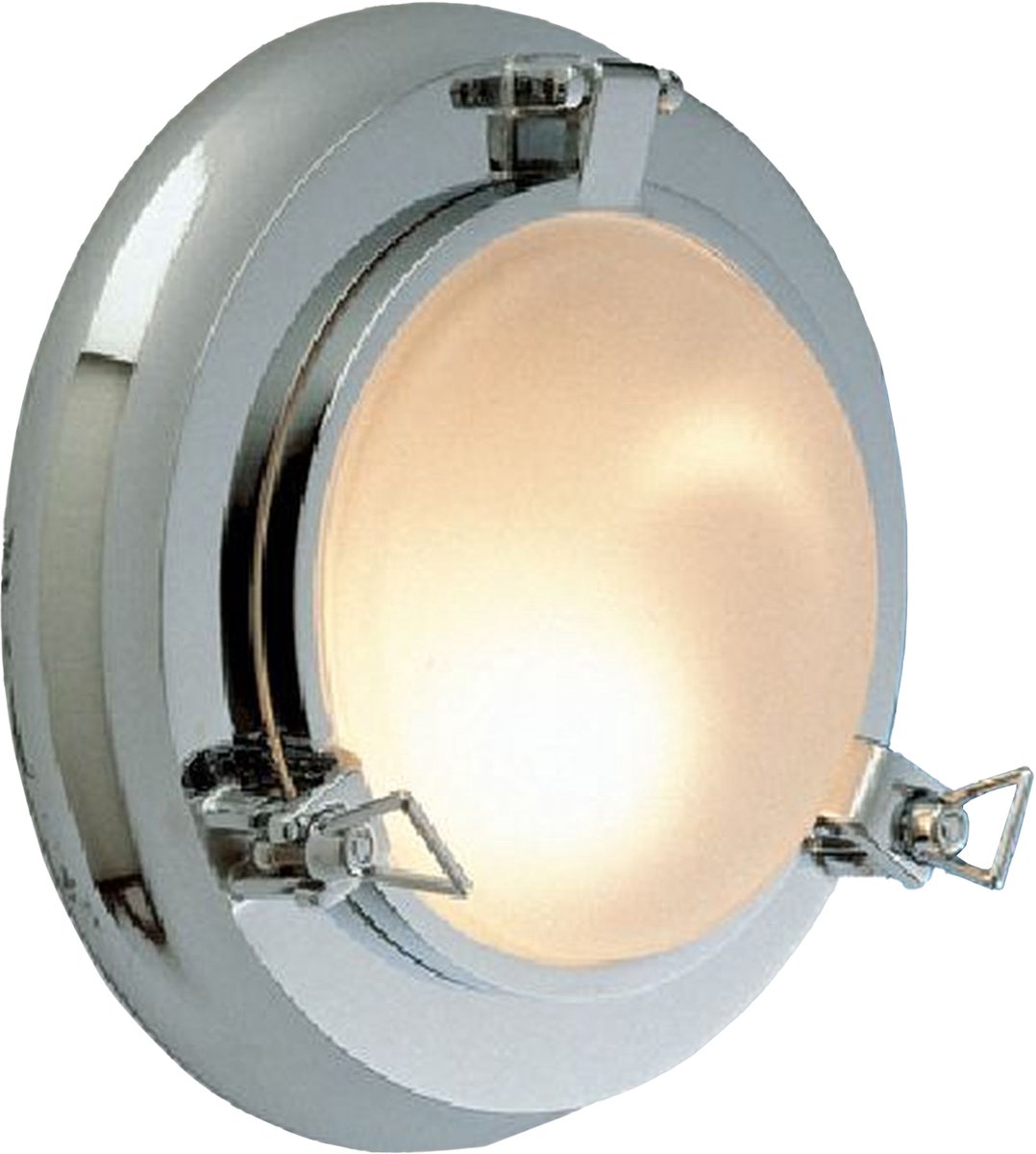 Licht-Erlebnisse - Rivana - LED - Wandlamp - 3000K - 898lm - van - Messing Glas - in - Verchroomd transparant