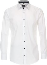 Chemise coupe moderne VENTI - popeline - blanche - Repassage facile - Col : 37
