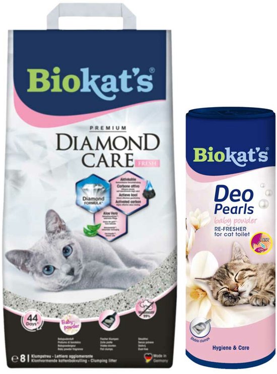 Biokat's Biokat's Diamond Care Fresh & Deo Pearls Babypoeder - x - Voordeelverpakking