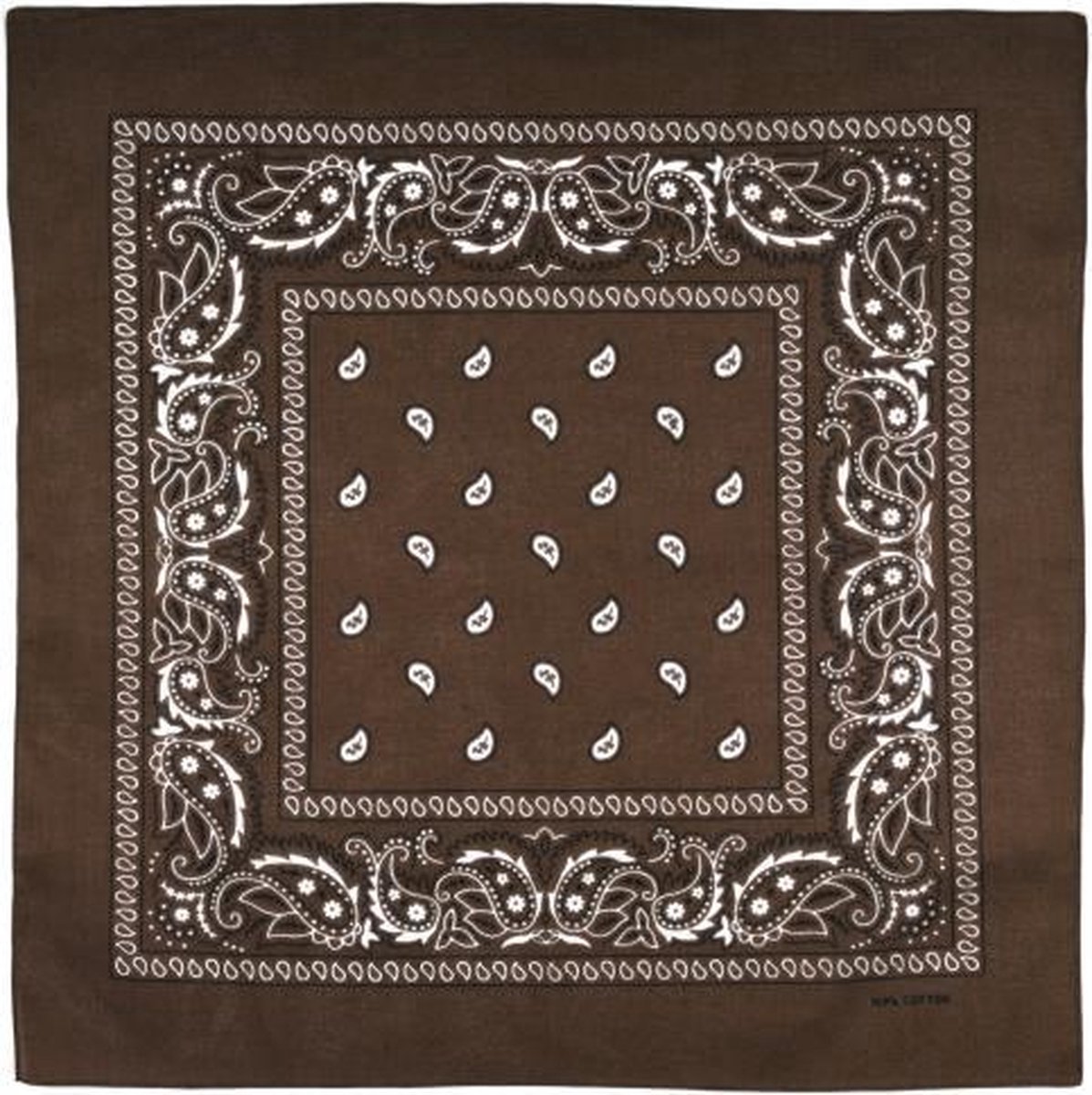 Goedkoopste Jumada's Boerenzakdoek - Cowboy Zakdoek - Bandana - Dames - Heren - Bruin