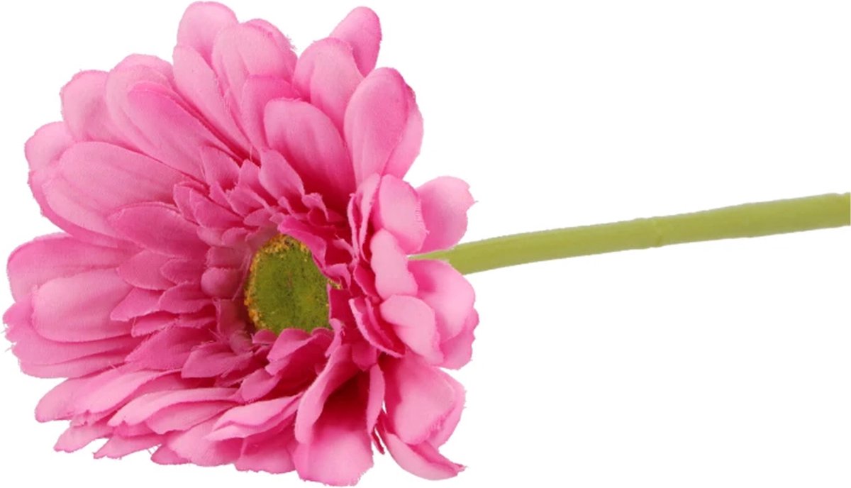 DK design Kunstbloem Gerbera - 72cm - fuchsia roze - Real Touch - kunst zijdebloemen